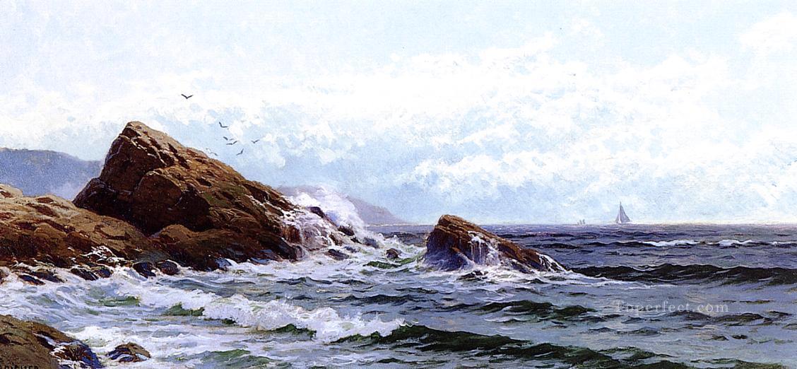 Crashing Waves beachside Alfred Thompson Bricher Oil Paintings